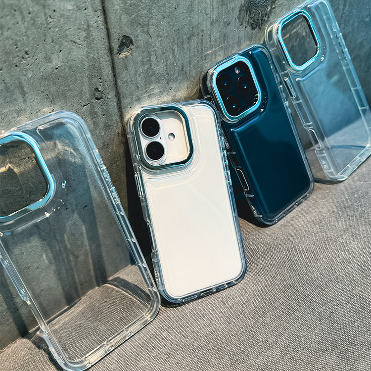 ソフトパフケース iPhoneケース スマホケース クリアケース 背面ケース (クリア)