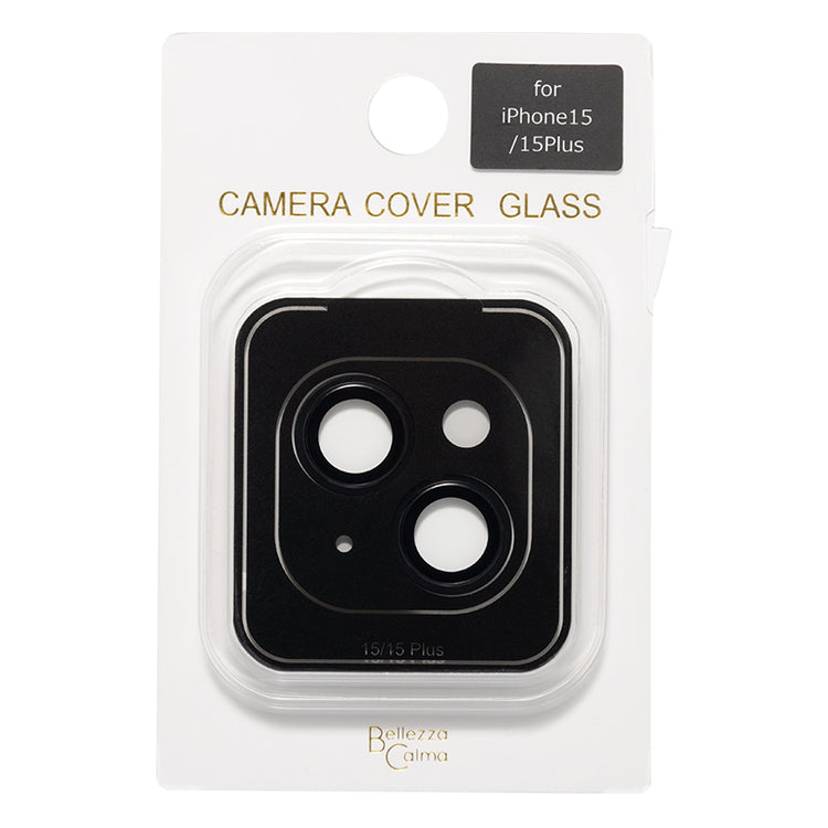 【iPhone15/15Plus】カメラ 保護ガラス セパレート(ブラック)