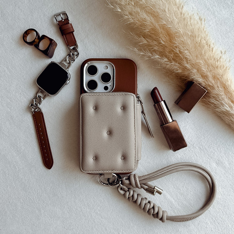 Real Leather Mag Case  iPhoneケース スマホケース (BROWN)