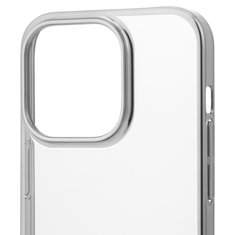 【2023 iPhone 15 Pro専用】サイドメッキ  iPhone 背面ケース(シルバー)