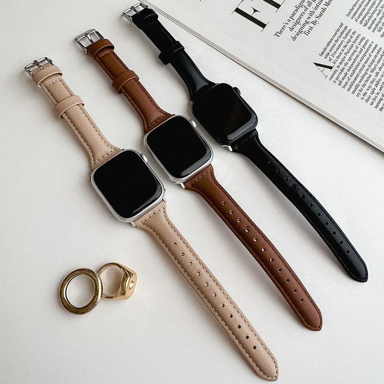 【Apple Watch38/40/41/42(S10)mm専用】Real Leather Band for Apple Watch (GREIGE)