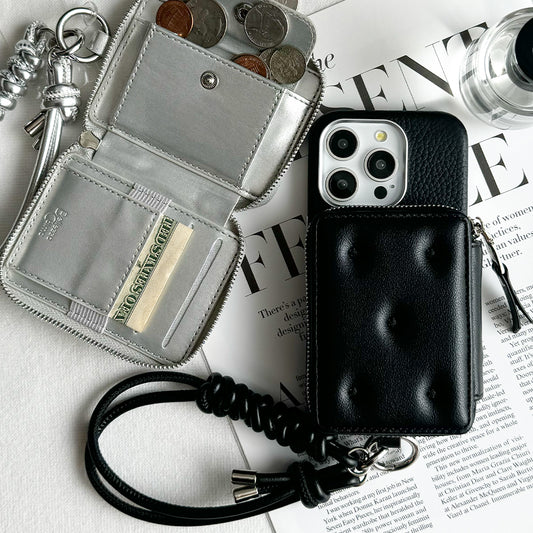 【MagSafe アクセサリー】Mag Coin Case with Hand Strap(black)