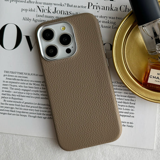 【iPhone15Pro 専用】Rich in color Leather Mag Case iPhoneケース スマホケース(latte beige)