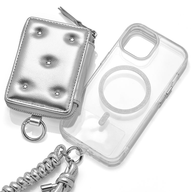 【MagSafe アクセサリー】Mag Coin Case with Hand Strap(greige)