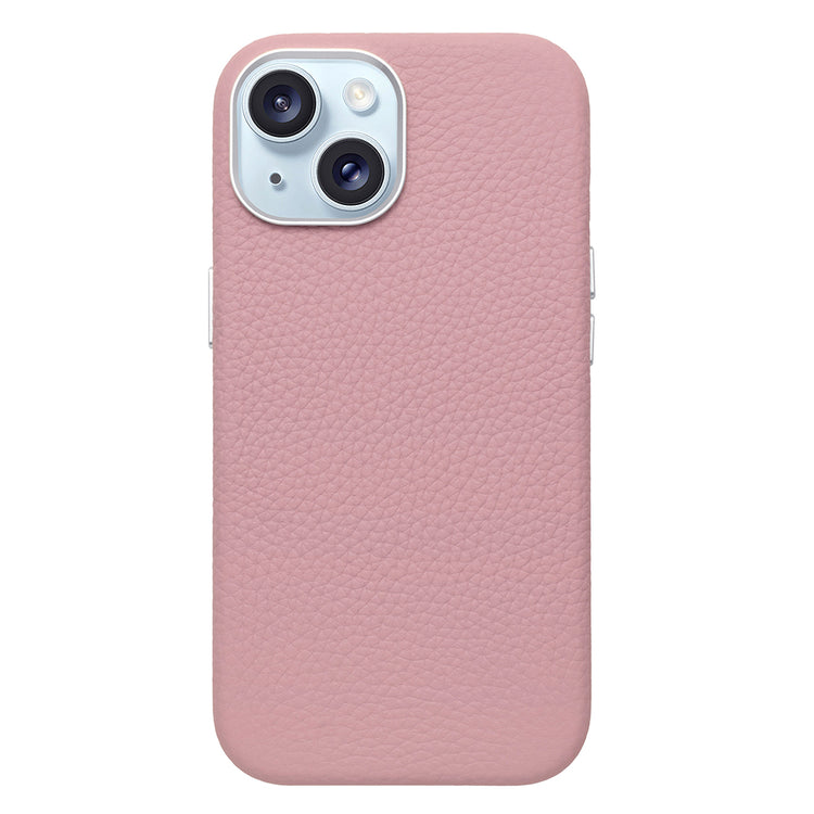 Rich in color Leather Mag Case iPhoneケース スマホケース(peach pink)