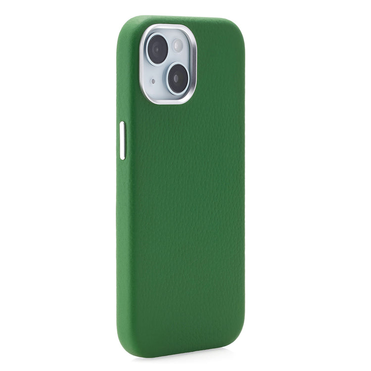 Rich in color Leather Mag Case iPhoneケース スマホケース(avocado green)