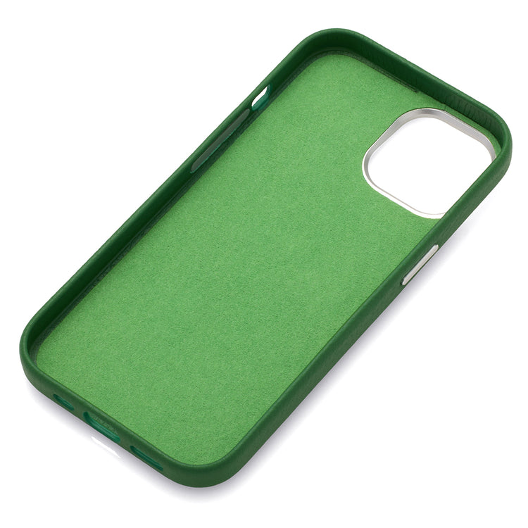 Rich in color Leather Mag Case iPhoneケース スマホケース(avocado green)