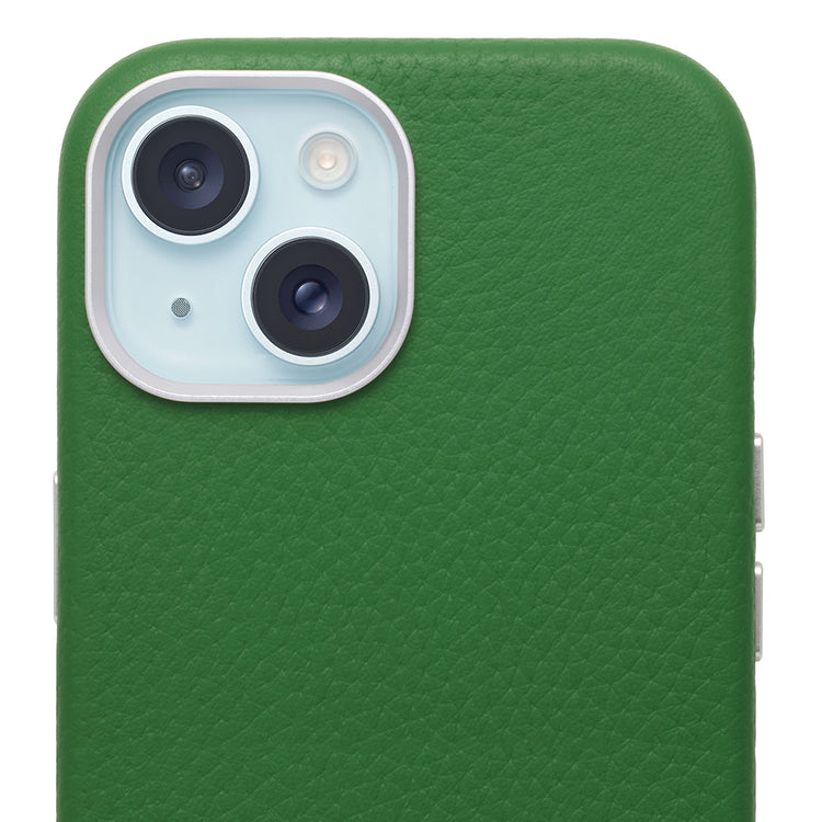 Rich in color Leather Mag Case iPhoneケース スマホケース(avocado green)