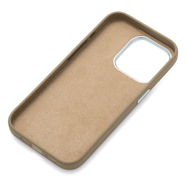 Rich in color Leather Mag Case iPhoneケース スマホケース(silver)