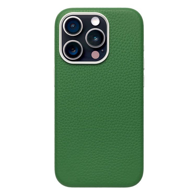 Rich in color Leather Mag Case iPhoneケース スマホケース(avocado green)