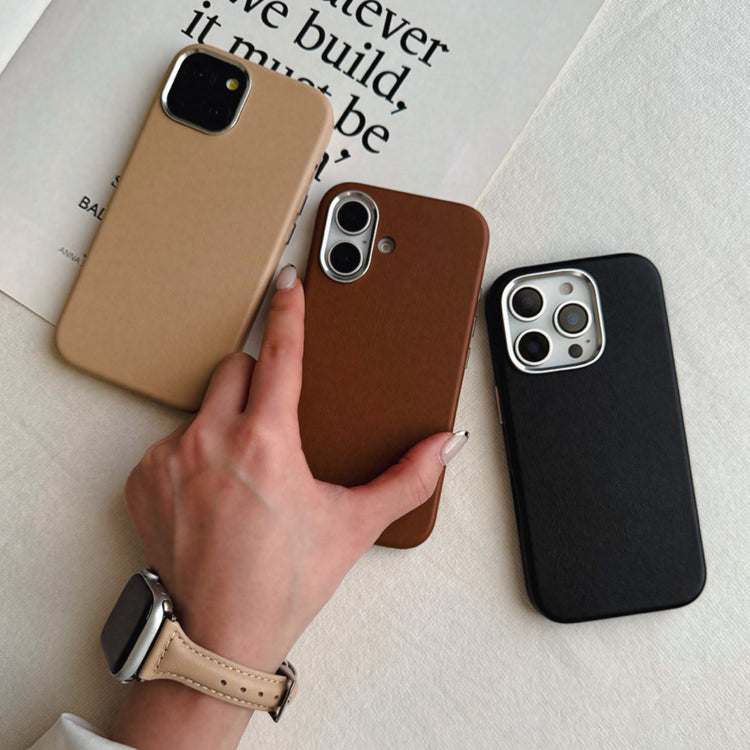 Real Leather Mag Case  iPhoneケース スマホケース (BROWN)