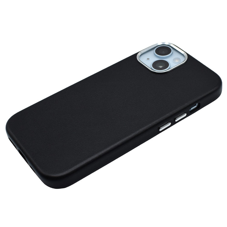 Real Leather Mag Case  iPhoneケース スマホケース (BLACK)