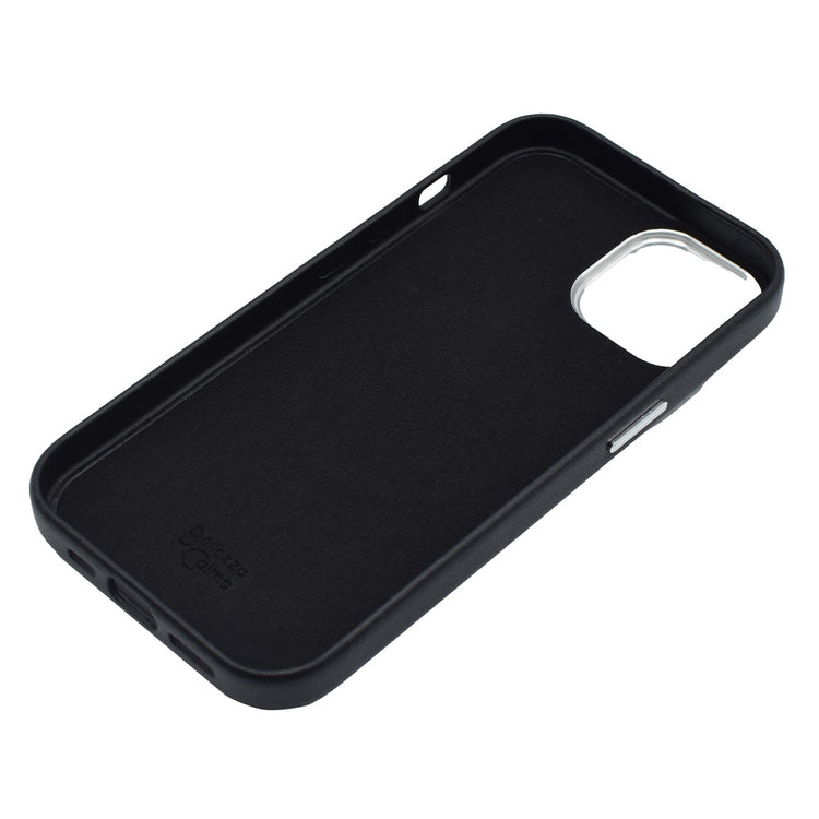 Real Leather Mag Case  iPhoneケース スマホケース (BLACK)