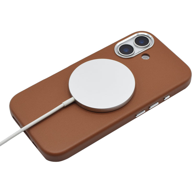 Real Leather Mag Case  iPhoneケース スマホケース (BROWN)