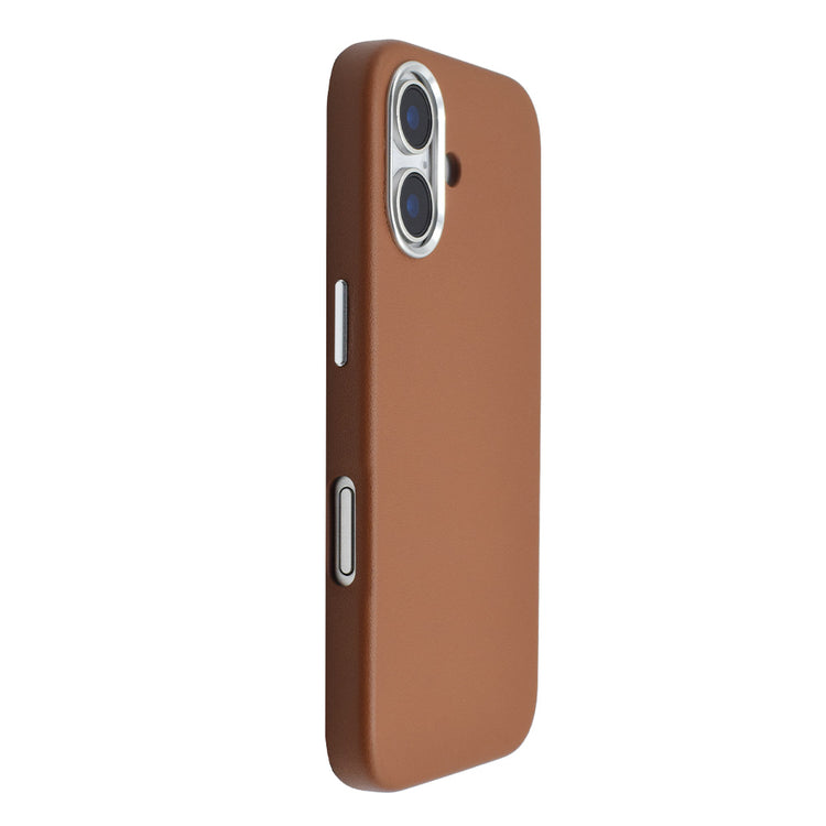 Real Leather Mag Case  iPhoneケース スマホケース (BROWN)