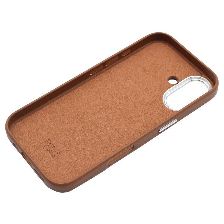 Real Leather Mag Case  iPhoneケース スマホケース (BROWN)