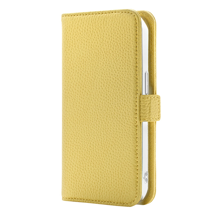 Rich in color Leather Book 手帳型ケース iPhoneケース スマホケース(banana yellow)