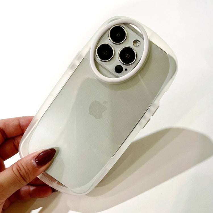 【iPhone 13Pro専用】 ラウンドカメラ iPhone 背面ケース(ホワイト)
