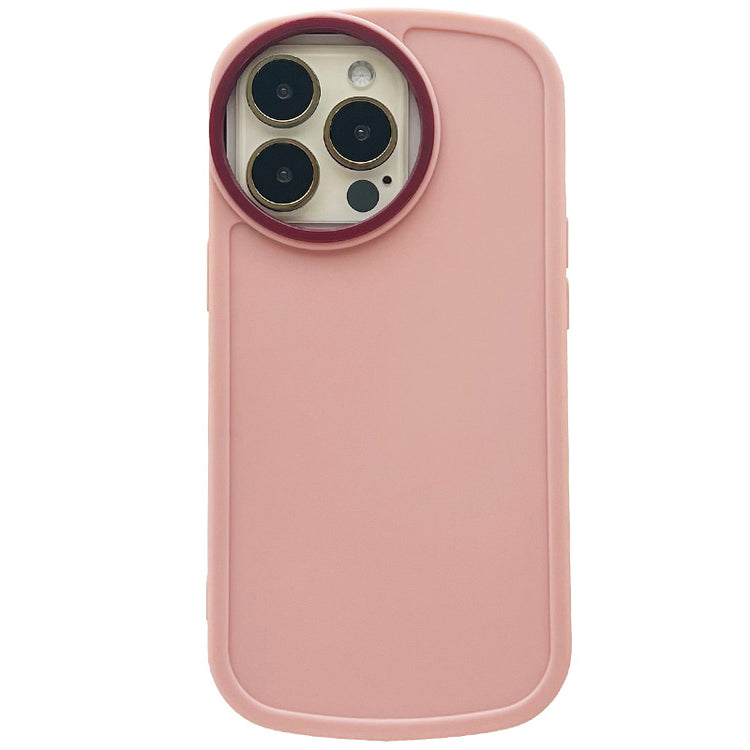 【iPhone 13 Pro専用】ラウンドカメラ iPhone 背面ケース(ピンク)