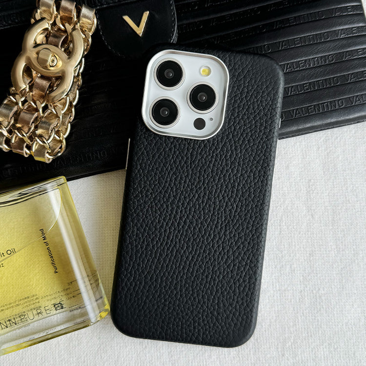 Rich in color Leather Mag Case iPhoneケース スマホケース(truffle black)