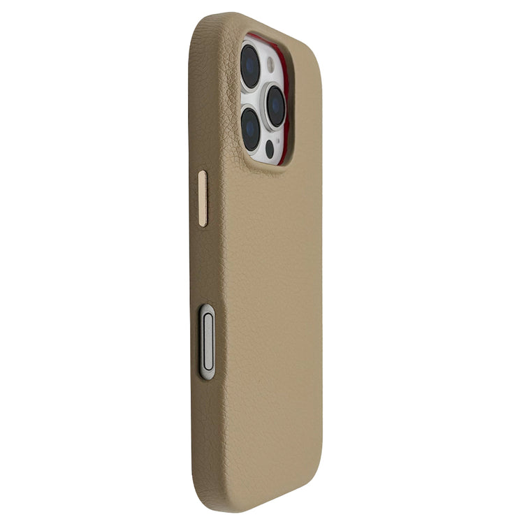 Tone Switch Mag Case  レザーケース iPhoneケース スマホケース(BEIGE×RED)