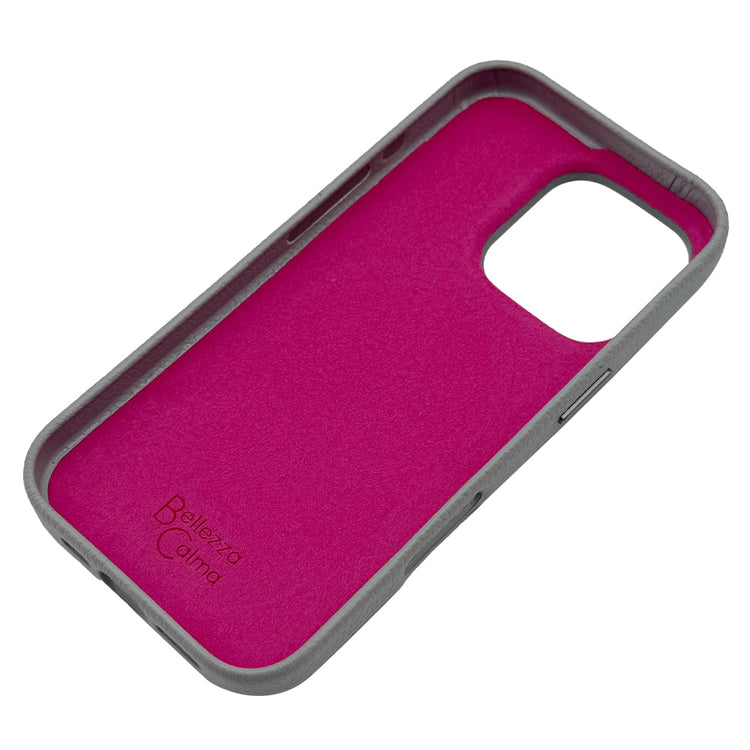 Tone Switch Mag Case  レザーケース iPhoneケース スマホケース(GRAY×PINK)