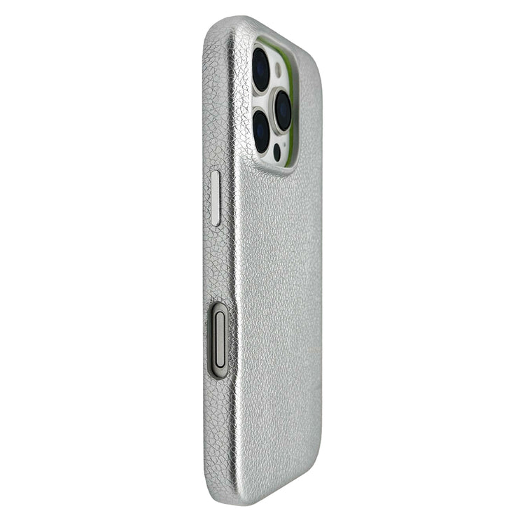 Tone Switch Mag Case レザーケース iPhoneケース スマホケース(SILVER×LIME)