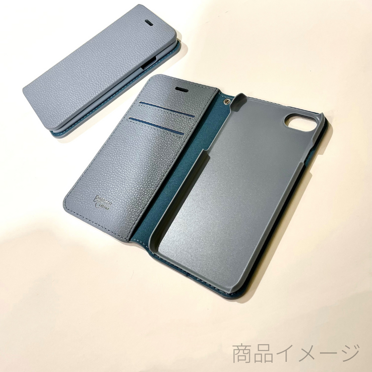 【iPhone SE(第3世代 )/SE(第2世代 )/8/7/6s/6 ケース】スタンド機能付き 手帳型 (ミスティグレー)