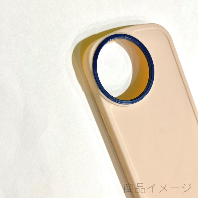 【iPhone 12/12 Pro専用】ラウンドカメラ iPhone 背面ケース(ホワイト)