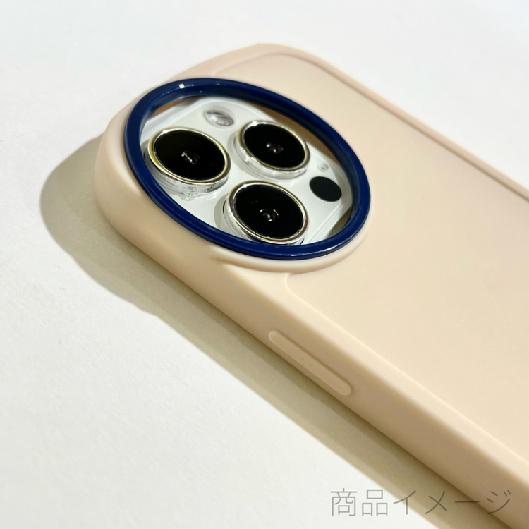 【iPhone 12/12 Pro専用】ラウンドカメラ iPhone 背面ケース(ホワイト)