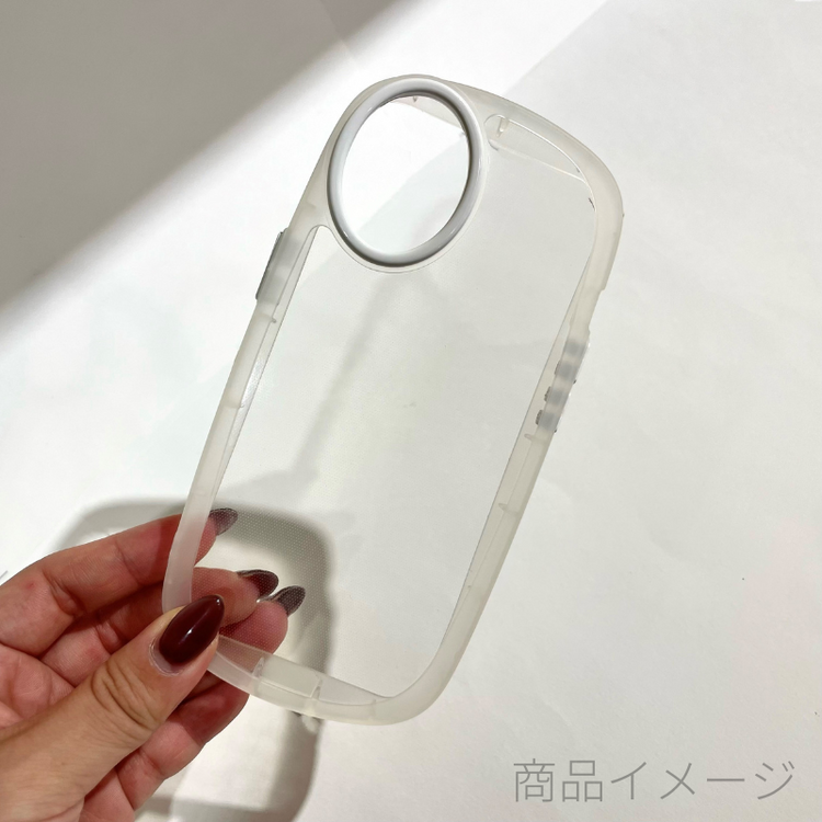 【iPhone 12/12Pro専用】 ラウンドカメラ iPhone 背面ケース(ホワイト)