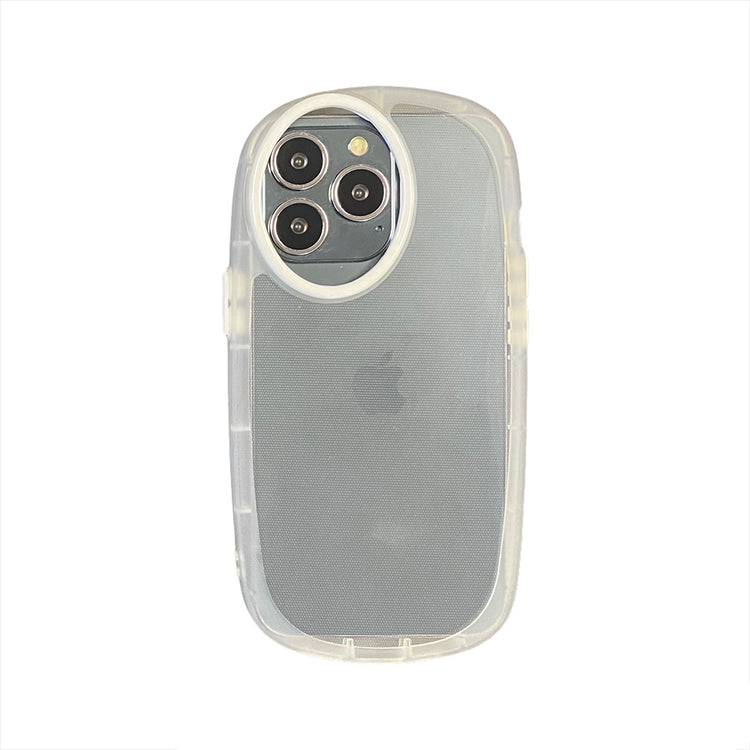 【iPhone 13Pro専用】 ラウンドカメラ iPhone 背面ケース(ホワイト)