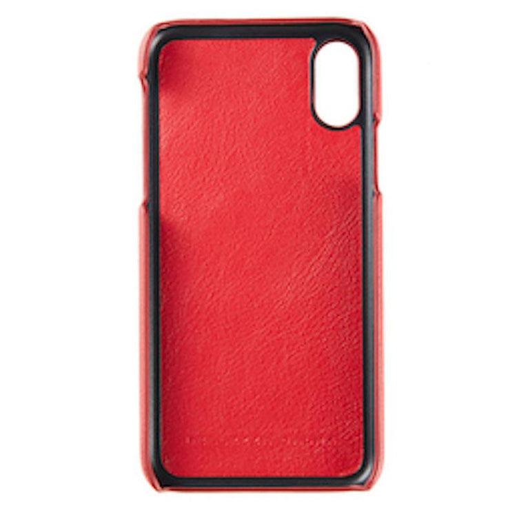 【iPhone XS/X専用】Leather Shell iPhone 背面ケース(レッド)
