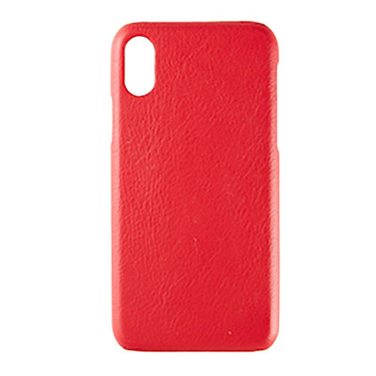 【iPhone XS/X専用】Leather Shell iPhone 背面ケース(レッド)