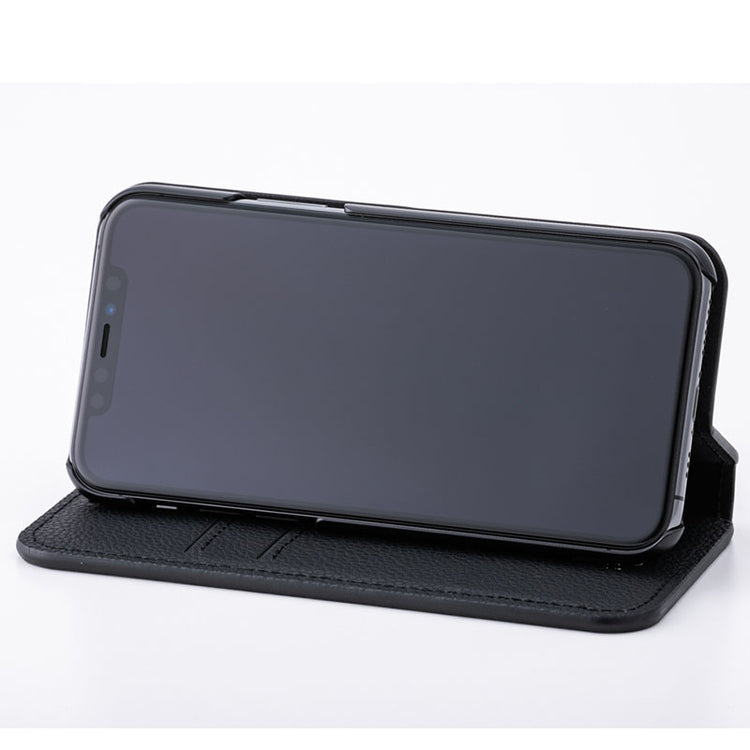 【iPhone 11 Pro専用】スタンド機能付き iPhone 手帳型ケース(ブラック)