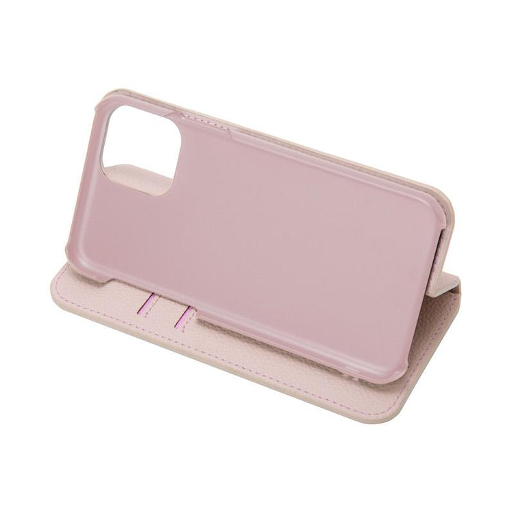 【iPhone 11専用】スタンド機能付き iPhone 手帳型ケース(ピンク)
