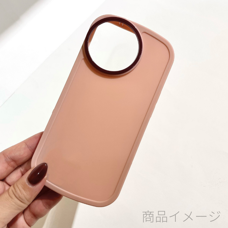 【iPhone 12/12 Pro専用】ラウンドカメラ iPhone 背面ケース(ピンク)