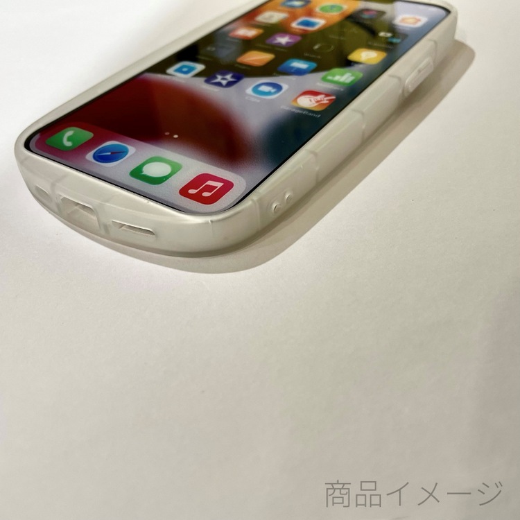 【iPhone 13Pro専用】 ラウンドカメラ iPhone 背面ケース(ホワイト)